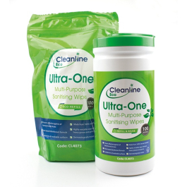 Clean Line Wiper Cleanline ECO Ultra-One Multi-Purpose Sanitising Wipes