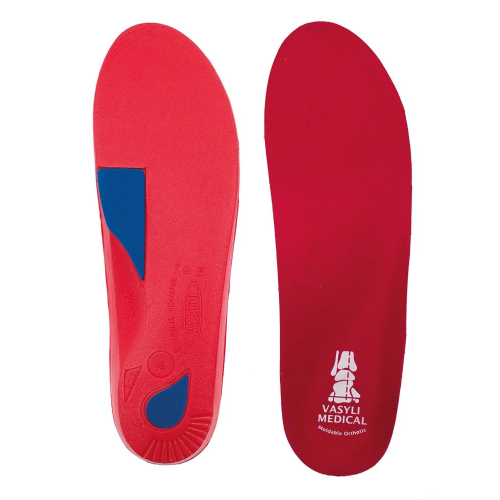 Vasyli Custom Red Full Length Orthotics