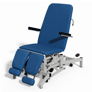 Plinth Couch Tilt Split 90° Leg Rest, Manual Back Rest (Foot Control)