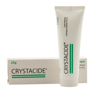 Crystacide Cream 1% Hyd. Peroxide 25g  