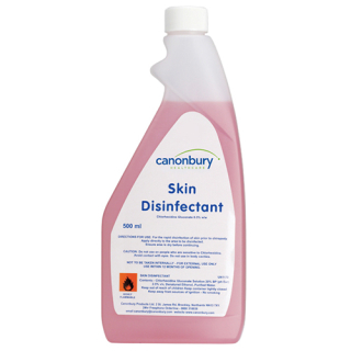 Canonbury Chlorhexidine Skin Spray Refill (500ml)  Multi Buy (Pack Of 12)