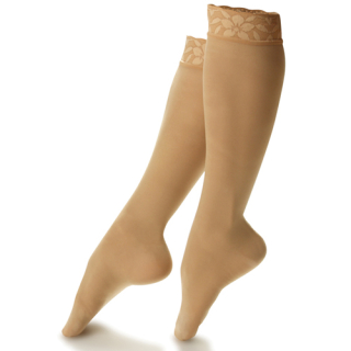 DRC Sheer Comfort Lace Top Hosiery For Women (15-20mmHg)