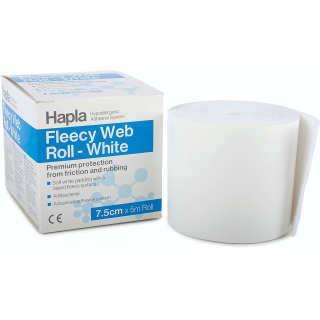 Hapla Fleecy Web White Antibacterial 7.5cm X 5m (1)