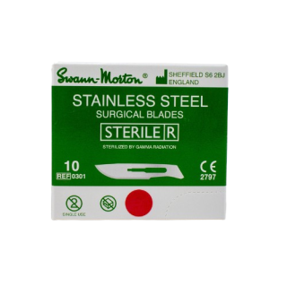 Swann Morton Blades Green Stainless Steel: Sterile