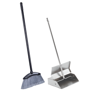 Long-Handled Brush And Dust Pan