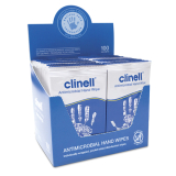 Clinell Antibacterial Hand Wipes (100 individually wrapped)